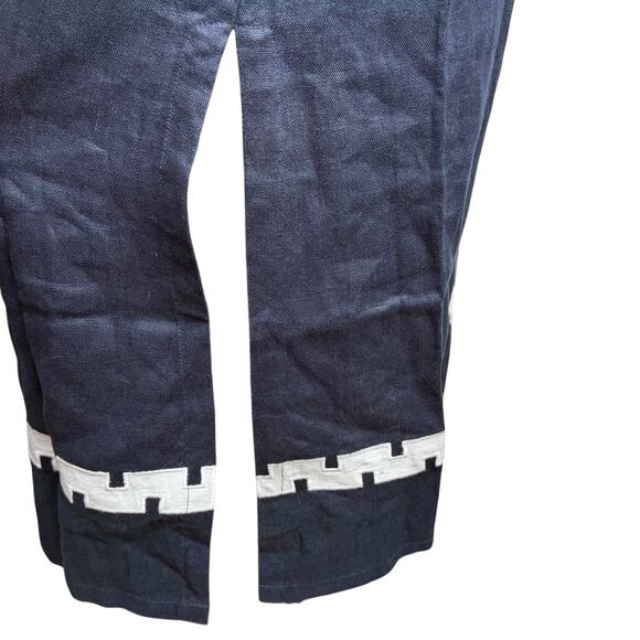 Tuckernuck x Atlantic-Pacific Navy Long 100% Linen Hartman Kaftan Dress Size M - Picture 5 of 10